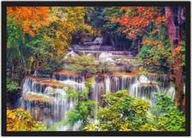 Quadro Cachoeira Natureza Paisagens Com Moldura