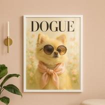 Quadro Cachorrinha Lulu Da Pomerânea Fashion 24X18Cm - Vidro