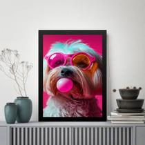 Quadro Cachorrinho Humano - Óculos 24x18cm