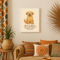 Quadro Cachorro Caramelo Signo Humor 33x24cm Quadro Cachorro Caramelo Signo Humor 33x24cm