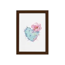 Quadro Cacto e Coração Moldura Preta 22x32cm Quadro Cacto e Coração Moldura Preta 22x32cm