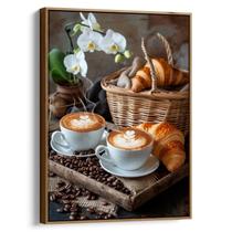 Quadro Café Aromático Entre Confeitarias e Orquídeas