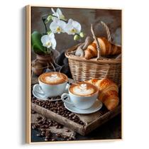Quadro Café Aromático Entre Confeitarias e Orquídeas