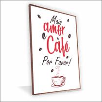 Quadro Café com Amor Vinil Com Vidro