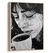 Quadro Café de Silêncios Profundos e Aromas Marcantes