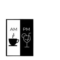 Quadro Café Drink Am Pm 45X34Cm