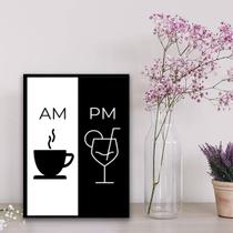 Quadro Café Drink AM PM 45x34cm