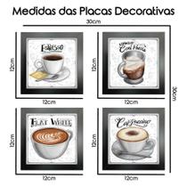 Quadro Café Expresso Padaria Cozinha 2 Titulos Moldura Preta Quadro Café Expresso Padaria Cozinha 2 Titulos Moldura Preta