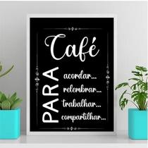 Quadro Café Para Compartilhar 24X18Cm Branca Quadro Café Para Compartilhar 24X18Cm Branca