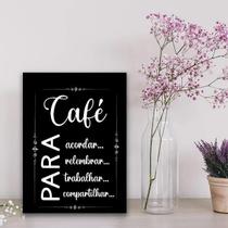 Quadro Café Para Compartilhar 33X24Cm Preta Quadro Café Para Compartilhar 33X24Cm Preta