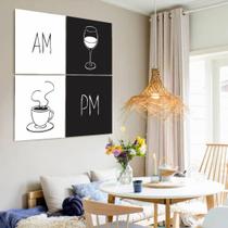 Quadro Café Vinho am pm Decorativo