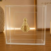 Quadro Caixa Acrílico Nossa Senhora Aparecida 10x10x3,5cm - Box Luxo Religioso Quadro Caixa Acrílico Nossa Senhora Aparecida 10x10x3,5cm - Box Luxo Religioso
