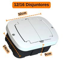 Quadro Caixa de Distribuição Para 3/4 ou 6/8 ou 12/16 Disjuntores Centrinho De Embutir Ribeiro