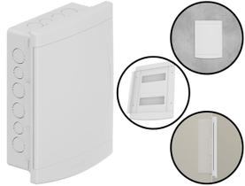 Quadro Caixa De Distribuição Residencial P/ Embutir Branco 12/16 Disjuntores Padrão Din Nema Quadro Caixa De Distribuição Residencial P/ Embutir Branco 12/16 Disjuntores Padrão Din Nema