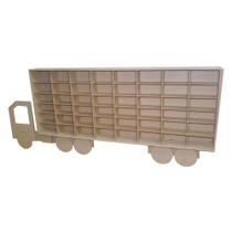 Quadro Caminhão para 48 Carrinhos Miniatura Mdf Madeira