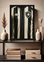 Quadro Camisa Botafogo 2020 Com Vidro e Moldura Preta Tamanho:21cm x 30cm (A4) Quadro Camisa Botafogo 2020 Com Vidro e Moldura Preta Tamanho:21cm x 30cm (A4)