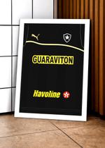 Quadro Camisa Botafogo com Vidro e Moldura Branca Tam:A4 Quadro Camisa Botafogo com Vidro e Moldura Branca Tam:A4