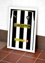Quadro Camisa Botafogo com Vidro e Moldura Branca Tam:A4 Quadro Camisa Botafogo com Vidro e Moldura Branca Tam:A4