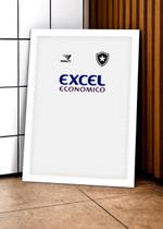 Quadro Camisa Botafogo com Vidro e Moldura Branca Tam:A4 Quadro Camisa Botafogo com Vidro e Moldura Branca Tam:A4