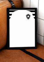 Quadro Camisa Botafogo com Vidro e Moldura Preta Tam:A4 Quadro Camisa Botafogo com Vidro e Moldura Preta Tam:A4