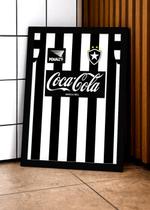 Quadro Camisa Botafogo com Vidro e Moldura Preta Tam:A4 Quadro Camisa Botafogo com Vidro e Moldura Preta Tam:A4