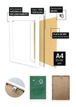Quadro Camisa GUARANI com Vidro e Moldura Branca Tam:A4 Quadro Camisa GUARANI com Vidro e Moldura Branca Tam:A4