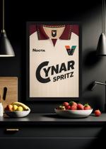 Quadro Camisa Venezia FC 2025-26 Com Vidro e Moldura Preta Tamanho:21cm x 30cm (A4)