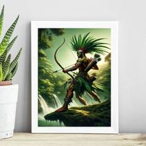 Quadro Candomblé Oxossi Guerreiro 33x24cm Quadro Candomblé Oxossi Guerreiro 33x24cm