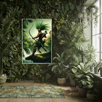 Quadro Candomblé Oxossi Guerreiro - 70x50cm Quadro Candomblé Oxossi Guerreiro - 70x50cm