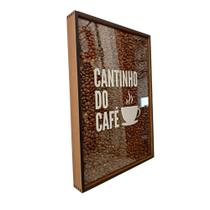 Quadro cantinho do café 32x23 com grãos de café Quadro cantinho do café 32x23 com grãos de café