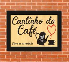Quadro Cantinho Do Café Decorativo Cozinha Moderna 20x28cm - CAMALEÃO DECORAÇÕES