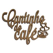 Quadro Cantinho Do Café Grande 20x10 cm mdf cru