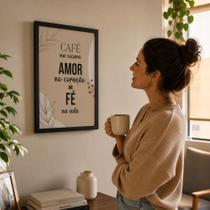 Quadro cantinho do"Café na xicara,Amor no coração,Fé na Vida