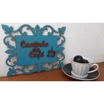 Quadro Cantinho do Café Parede Decoração Moderna Madeira MDF Quadro Cantinho do Café Parede Decoração Moderna Madeira MDF
