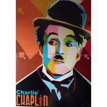 Quadro Canva Charlie Chaplin Mosaico/02 Quadros/Ícone/Cinema Quadro Canva Charlie Chaplin Mosaico/02 Quadros/Ícone/Cinema