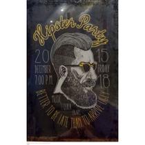 Quadro Canva Hipster Party/Barba/Barbershop Quadro Canva Hipster Party/Barba/Barbershop