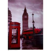 Quadro Canva Inglaterra/Cabine Telefônica/Ônibus/Torre do Relógio Palácio de Buckingham/Paisagem Quadro Canva Inglaterra/Cabine Telefônica/Ônibus/Torre do Relógio Palácio de Buckingham/Paisagem
