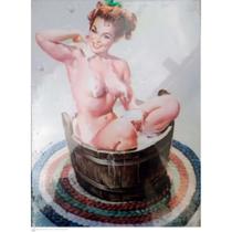 Quadro Canva Pinup Unknown Model Redhead / Pinup Modelo Ruiva Desconhecida