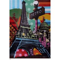 Quadro Canva Torre Eiffel/Metrô/Paris/França/Ilustração Quadro Canva Torre Eiffel/Metrô/Paris/França/Ilustração