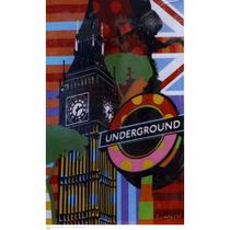 Quadro Canva Underground/Torre do Relógio/Paisagem Quadro Canva Underground/Torre do Relógio/Paisagem