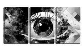 Quadro canvas 30x66 olho abstrato mundo conectado - Crie Life