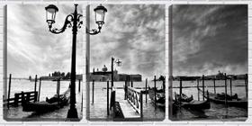 Quadro canvas 30x66 poste com lamparina em veneza