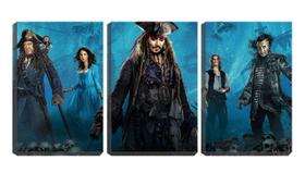 Quadro canvas 30x66 pôster piratas do caribe filme