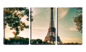 Quadro canvas 30x66 torre Eiffel foto vintage