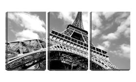 Quadro canvas 45x96 ferragens de torre Eiffel pb - Crie Life