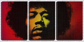 Quadro canvas 45x96 Jimi Hendrix miniaturas