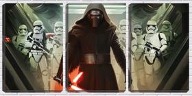 Quadro canvas 45x96 kylo Ren e stormtoopers