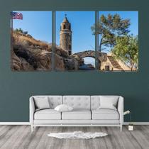 Quadro canvas 45x96 mosteiro antigo de pedras