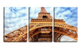 Quadro canvas 45x96 torre Eiffel paris retrô vintage