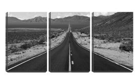 Quadro canvas 55x110 estrada de asfalto no deserto pb